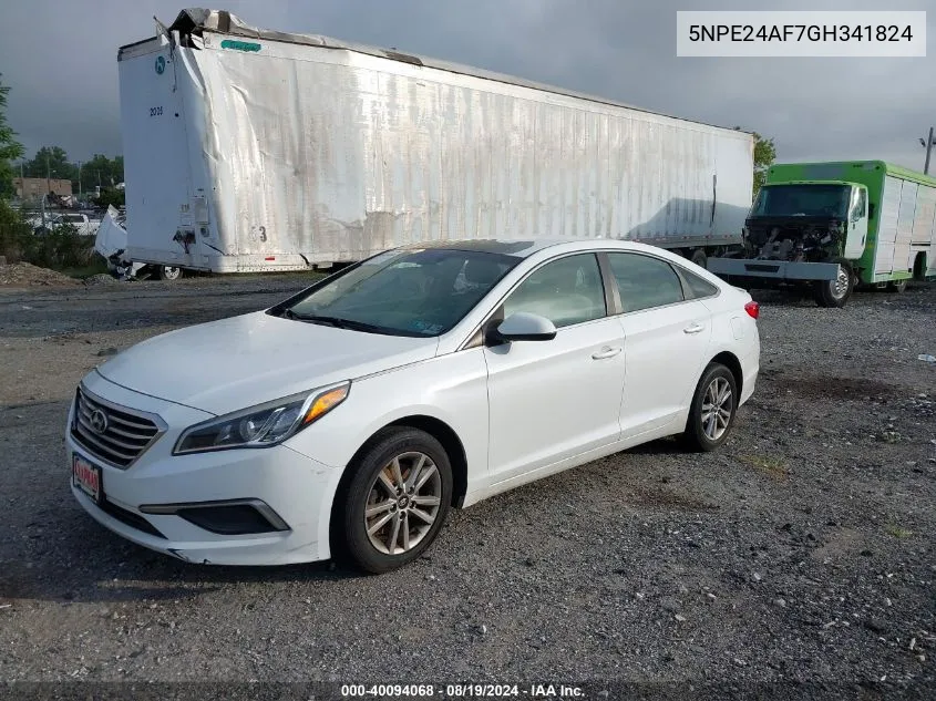 2016 Hyundai Sonata Se VIN: 5NPE24AF7GH341824 Lot: 40094068