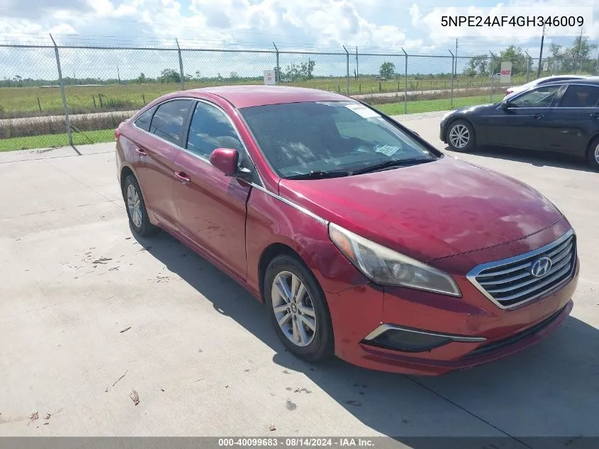 5NPE24AF4GH346009 2016 Hyundai Sonata Se