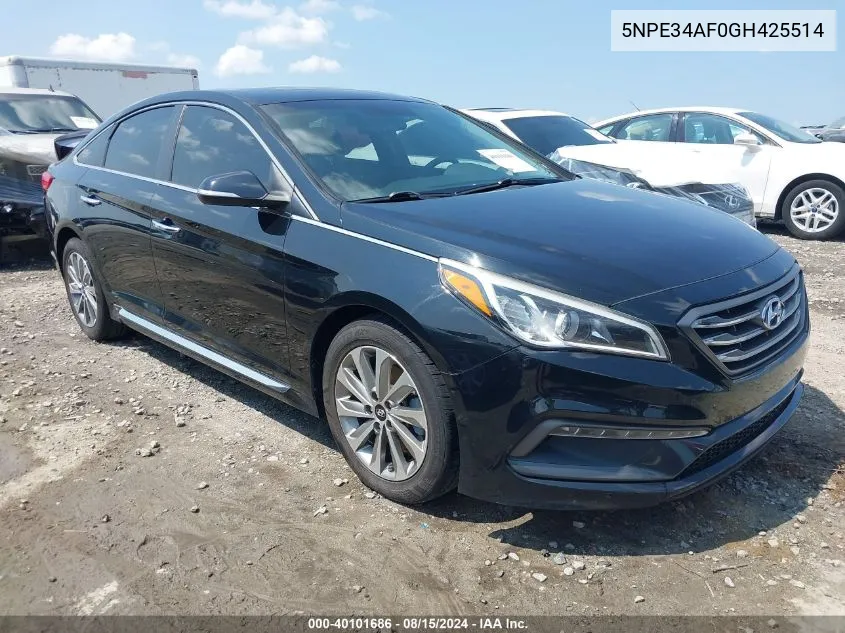 5NPE34AF0GH425514 2016 Hyundai Sonata Sport