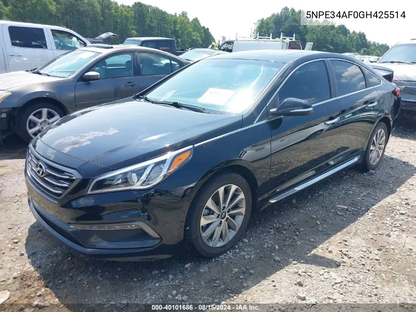 5NPE34AF0GH425514 2016 Hyundai Sonata Sport