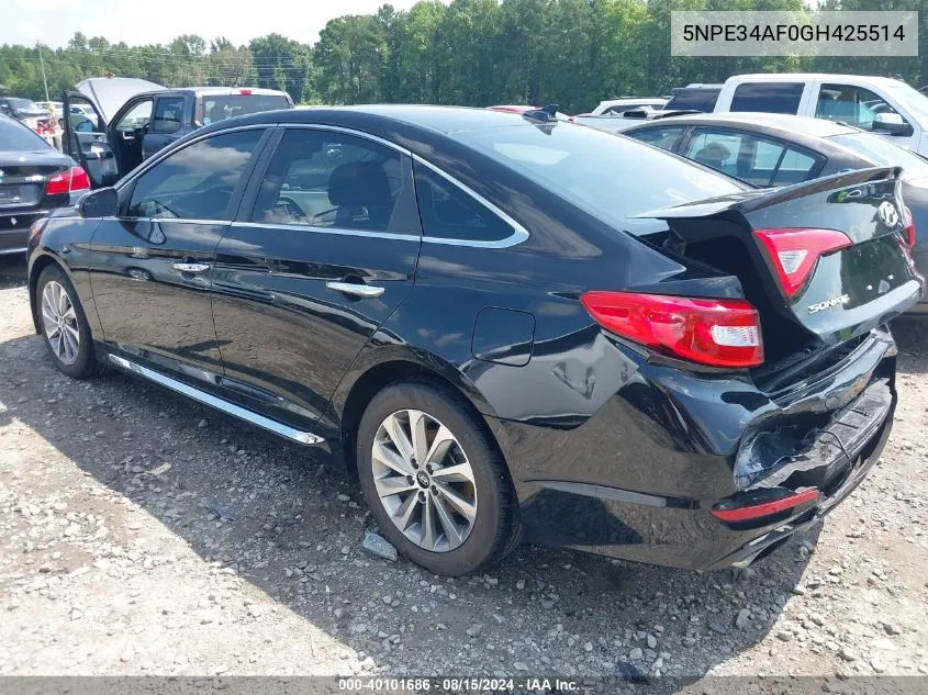 5NPE34AF0GH425514 2016 Hyundai Sonata Sport