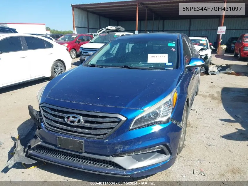 2016 Hyundai Sonata Sport VIN: 5NPE34AF7GH431097 Lot: 40114534