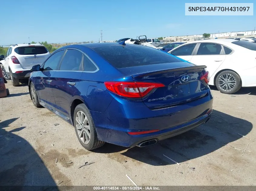 5NPE34AF7GH431097 2016 Hyundai Sonata Sport