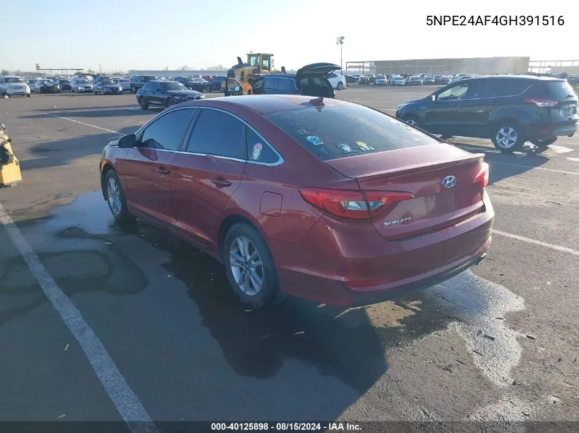 5NPE24AF4GH391516 2016 Hyundai Sonata Se