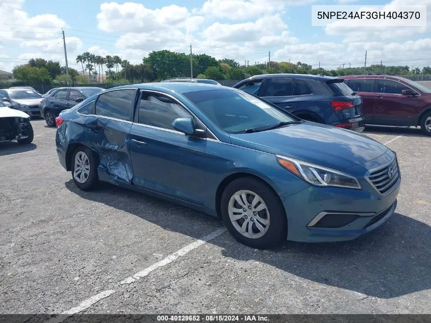 2016 Hyundai Sonata Se VIN: 5NPE24AF3GH404370 Lot: 40129652