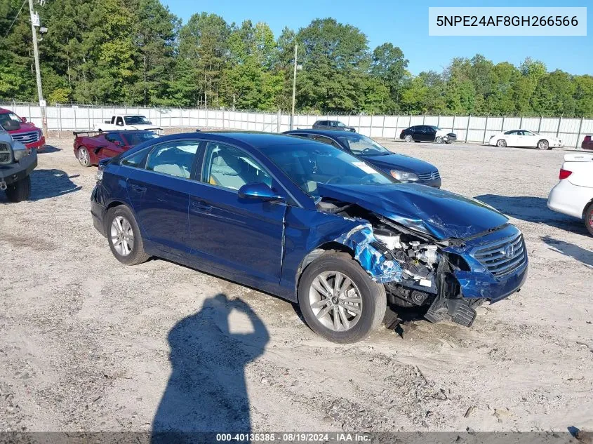 2016 Hyundai Sonata Se VIN: 5NPE24AF8GH266566 Lot: 40135385