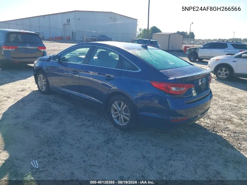 5NPE24AF8GH266566 2016 Hyundai Sonata Se