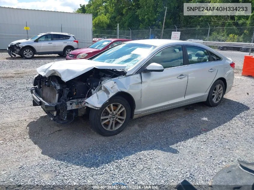 2016 Hyundai Sonata Se VIN: 5NPE24AF4GH334233 Lot: 40139262