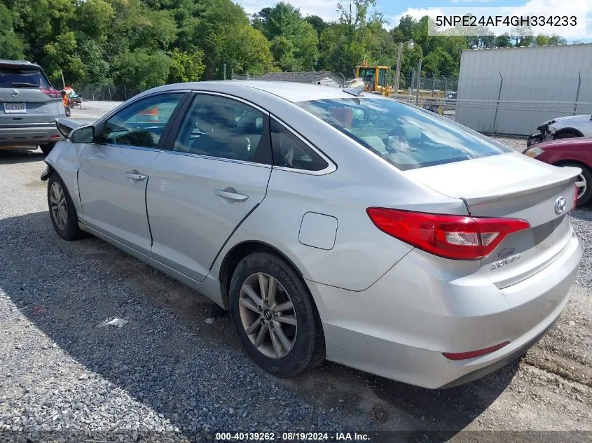 2016 Hyundai Sonata Se VIN: 5NPE24AF4GH334233 Lot: 40139262