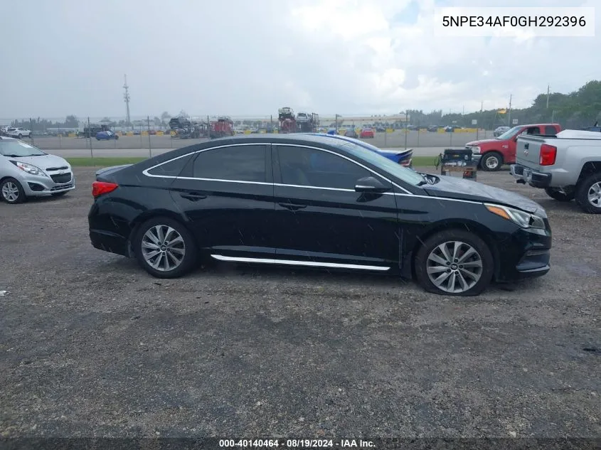 2016 Hyundai Sonata Sport VIN: 5NPE34AF0GH292396 Lot: 40140464