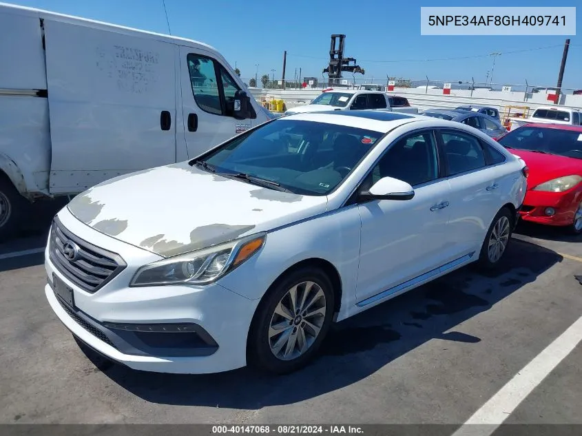 2016 Hyundai Sonata Sport VIN: 5NPE34AF8GH409741 Lot: 40147068