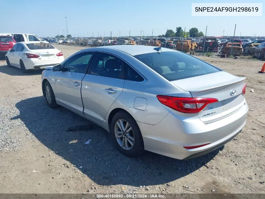 2016 Hyundai Sonata Se VIN: 5NPE24AF9GH298619 Lot: 40150893