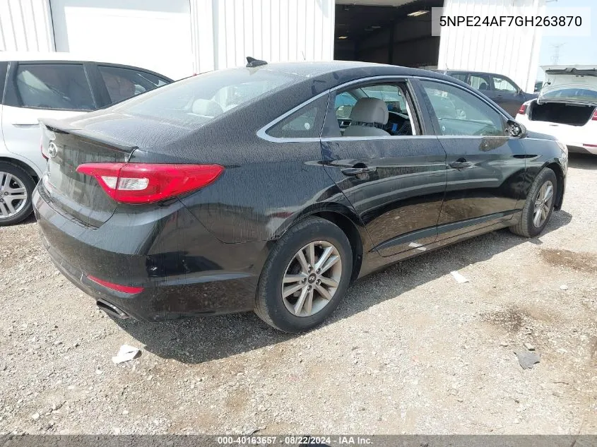 2016 Hyundai Sonata Se VIN: 5NPE24AF7GH263870 Lot: 40163657