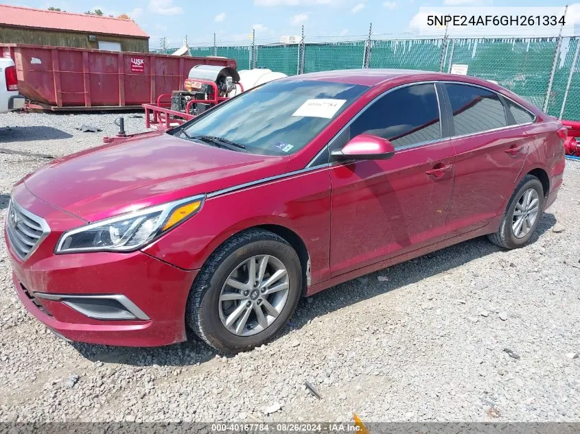 2016 Hyundai Sonata Se VIN: 5NPE24AF6GH261334 Lot: 40167784