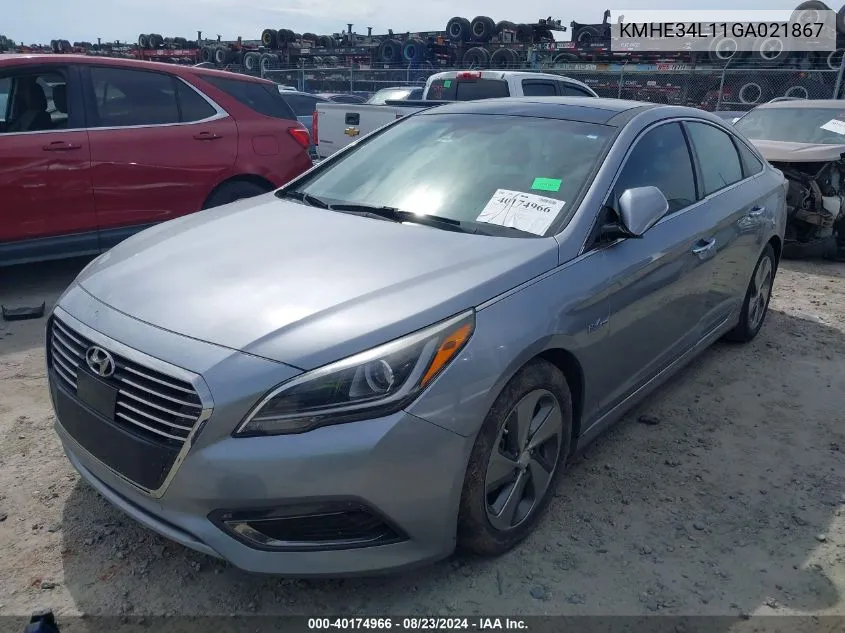 KMHE34L11GA021867 2016 Hyundai Sonata Hybrid Limited