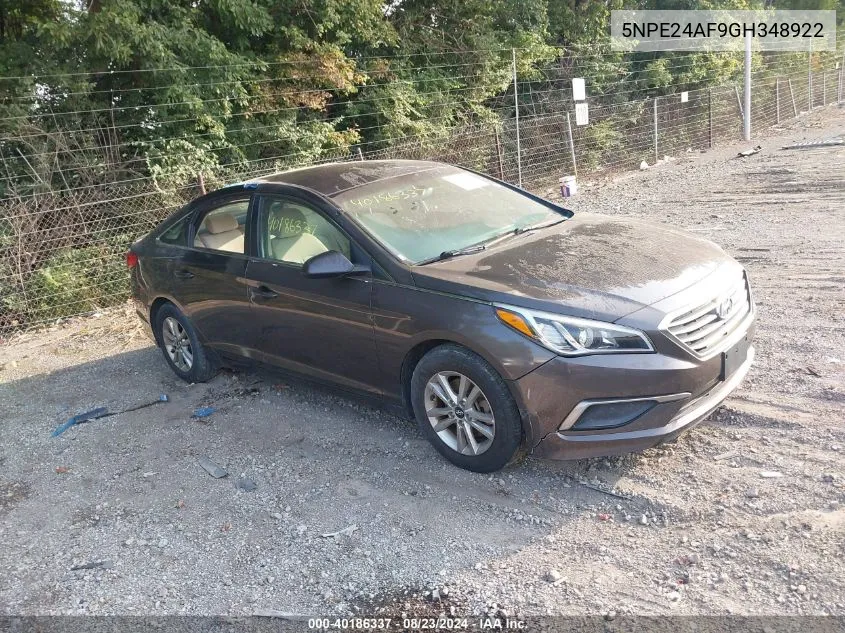 5NPE24AF9GH348922 2016 Hyundai Sonata Se