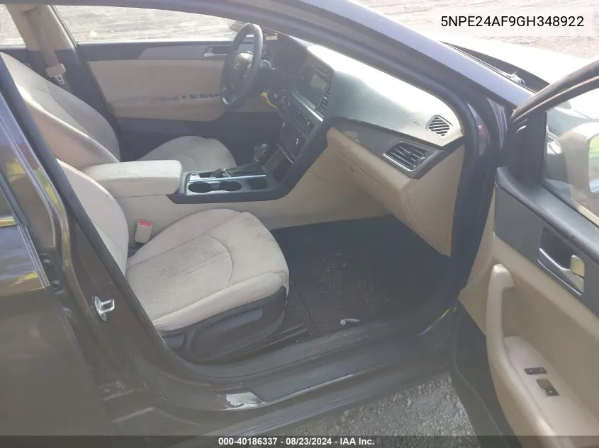 5NPE24AF9GH348922 2016 Hyundai Sonata Se