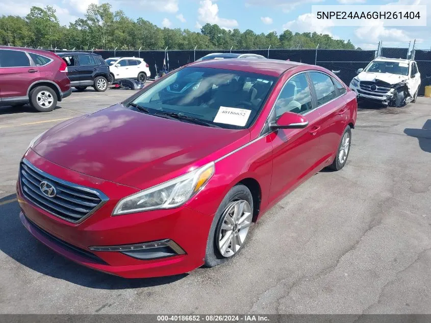 5NPE24AA6GH261404 2016 Hyundai Sonata Eco