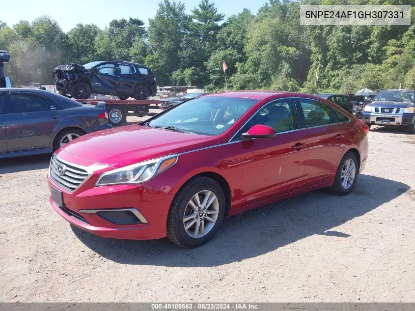 2016 Hyundai Sonata Se VIN: 5NPE24AF1GH307331 Lot: 40189583