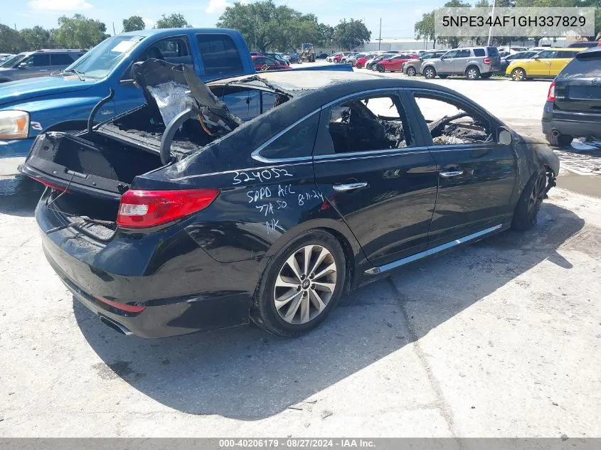 2016 Hyundai Sonata Sport VIN: 5NPE34AF1GH337829 Lot: 40206179