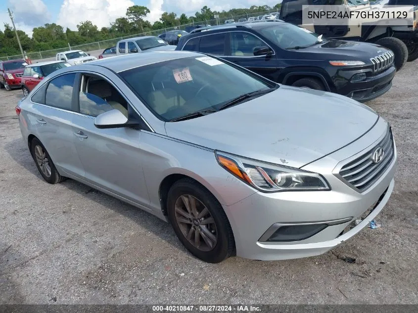 2016 Hyundai Sonata Se VIN: 5NPE24AF7GH371129 Lot: 40210847