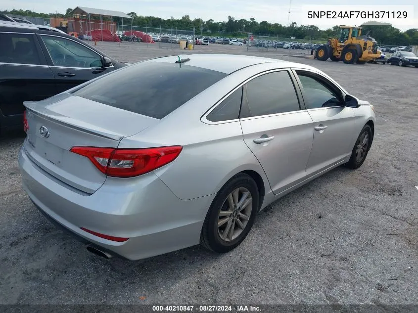 5NPE24AF7GH371129 2016 Hyundai Sonata Se