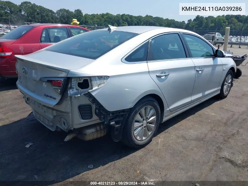 KMHE24L11GA039286 2016 Hyundai Sonata Hybrid Se