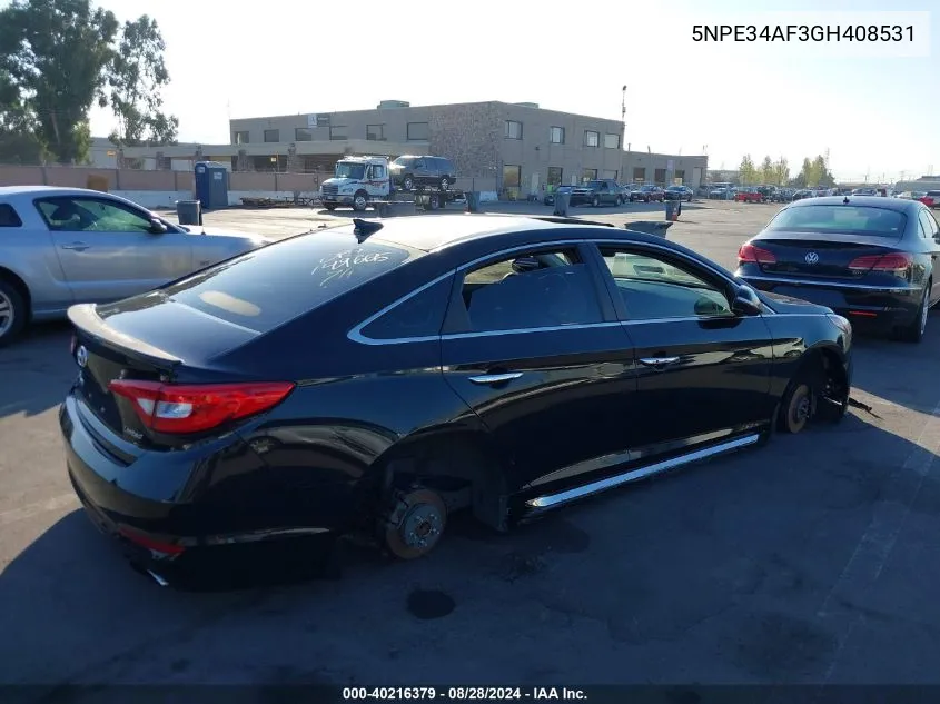 5NPE34AF3GH408531 2016 Hyundai Sonata Limited