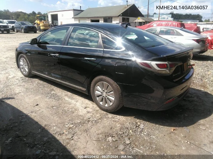 KMHE24L14GA036057 2016 Hyundai Sonata Hybrid Se