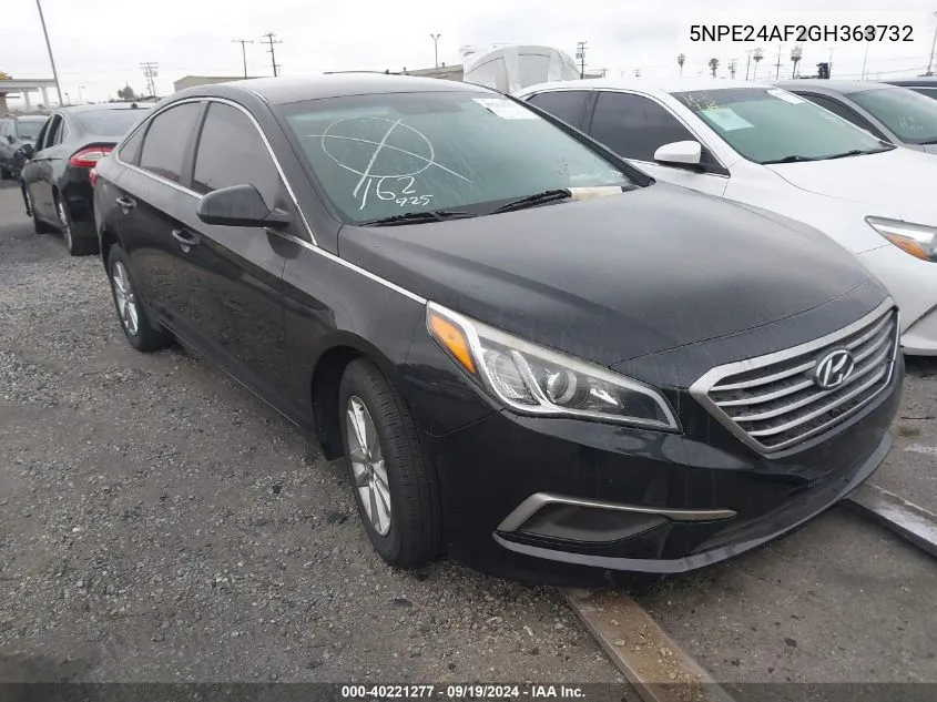 2016 Hyundai Sonata Se VIN: 5NPE24AF2GH363732 Lot: 40221277