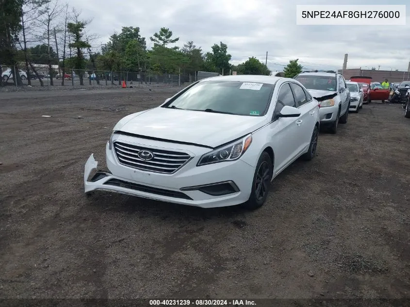 5NPE24AF8GH276000 2016 Hyundai Sonata Se