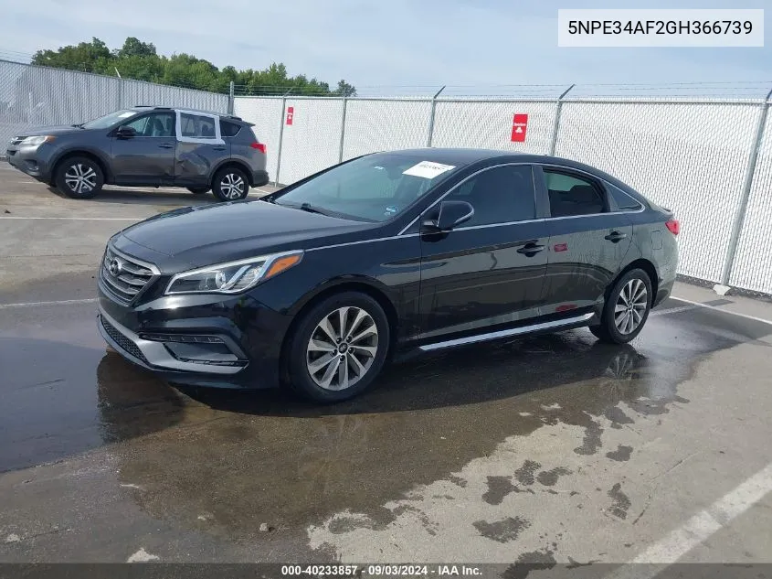 2016 Hyundai Sonata Sport VIN: 5NPE34AF2GH366739 Lot: 40233857