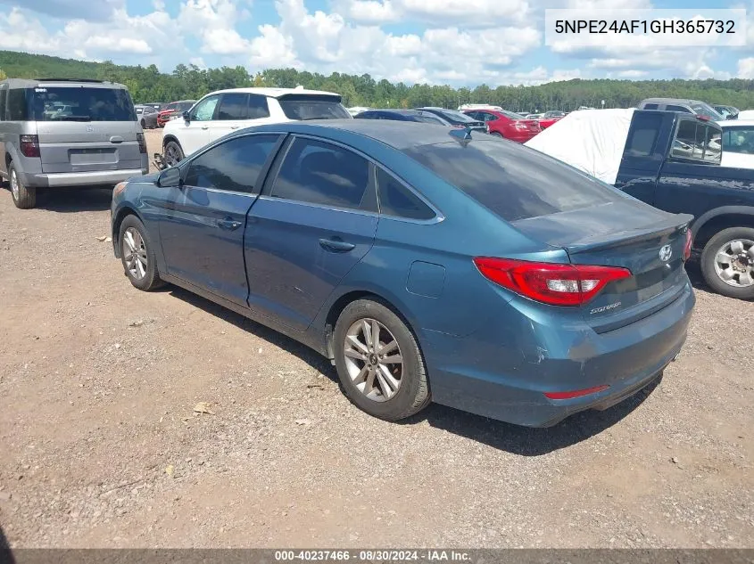 2016 Hyundai Sonata Se VIN: 5NPE24AF1GH365732 Lot: 40237466