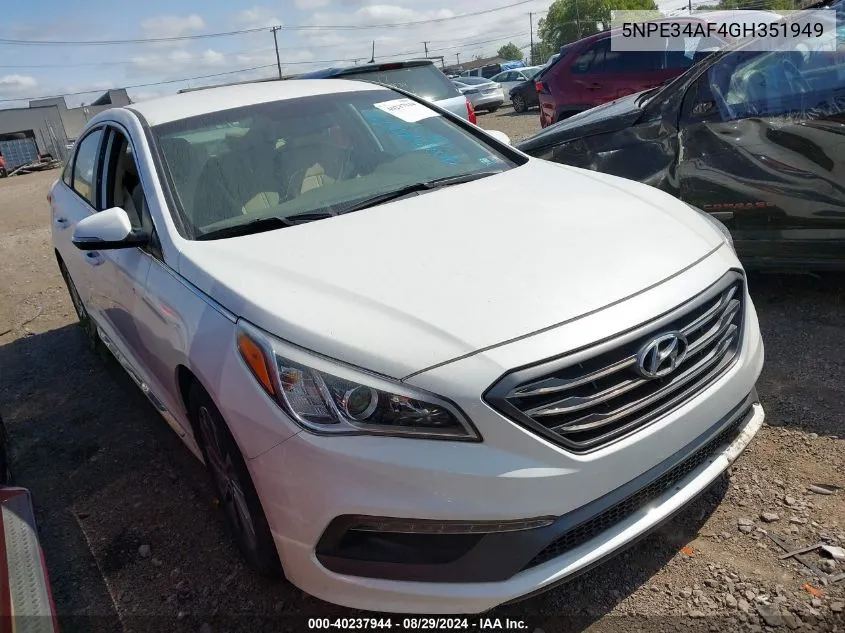 5NPE34AF4GH351949 2016 Hyundai Sonata Sport