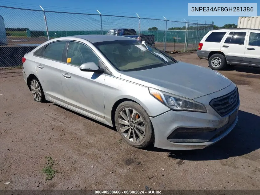 5NPE34AF8GH281386 2016 Hyundai Sonata Sport