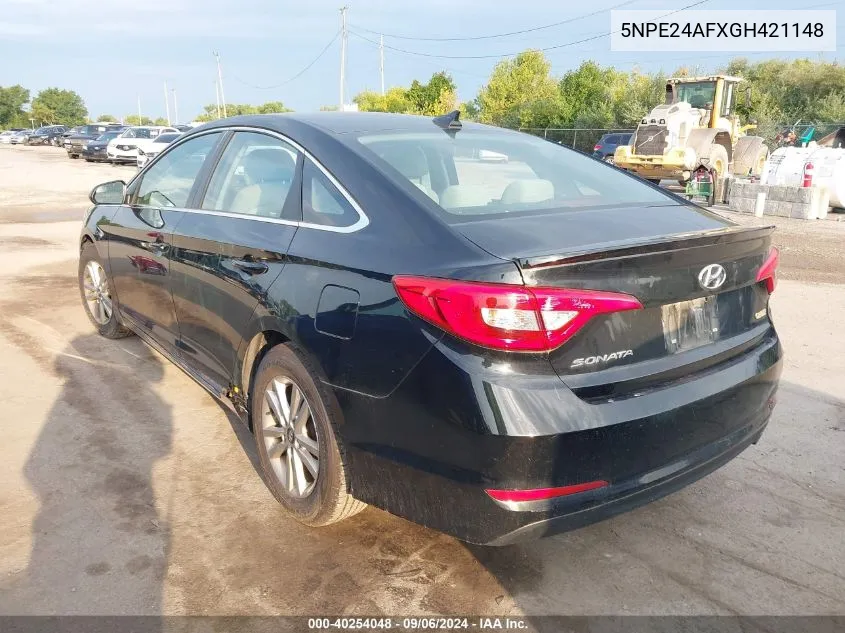 2016 Hyundai Sonata Se VIN: 5NPE24AFXGH421148 Lot: 40254048