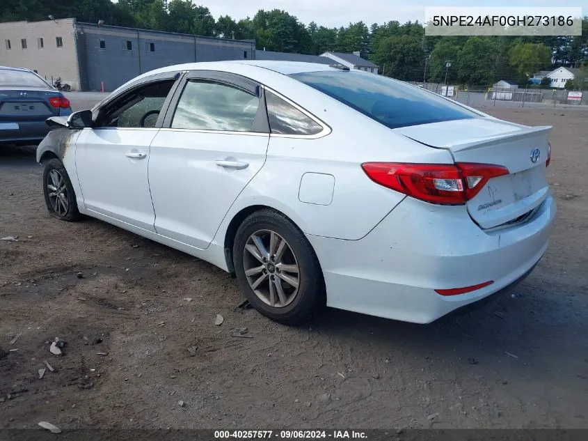 2016 Hyundai Sonata Se VIN: 5NPE24AF0GH273186 Lot: 40257577