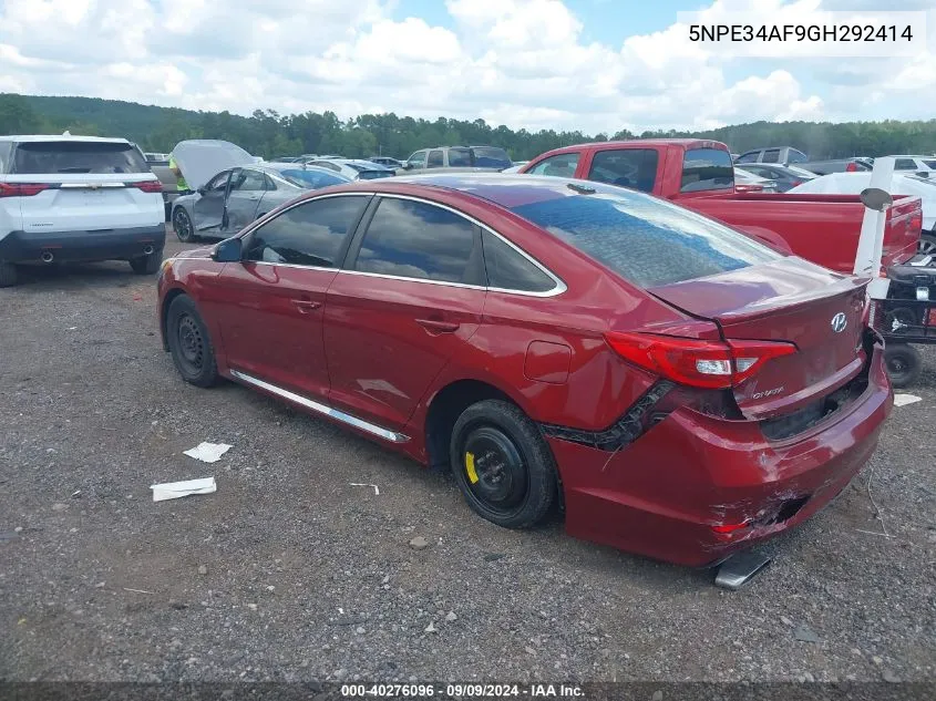 2016 Hyundai Sonata Sport VIN: 5NPE34AF9GH292414 Lot: 40276096