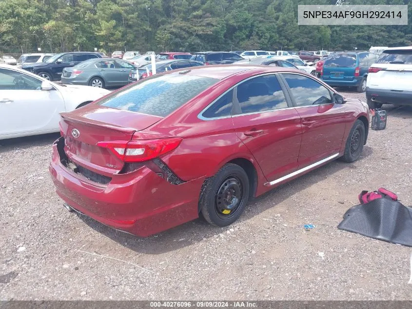 2016 Hyundai Sonata Sport VIN: 5NPE34AF9GH292414 Lot: 40276096