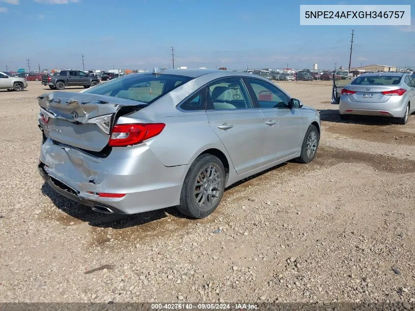 5NPE24AFXGH346757 2016 Hyundai Sonata Se