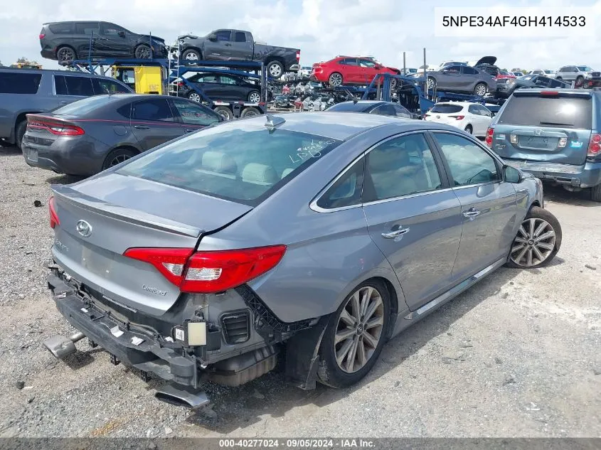 5NPE34AF4GH414533 2016 Hyundai Sonata Limited