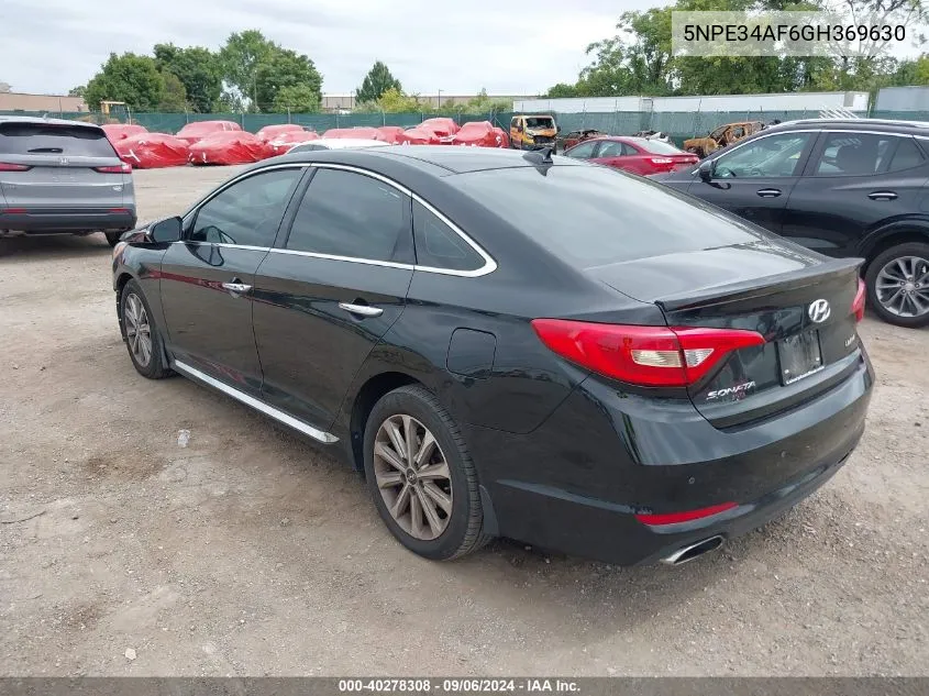 5NPE34AF6GH369630 2016 Hyundai Sonata Limited