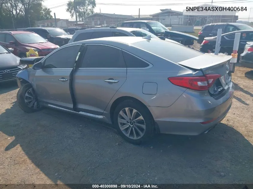 5NPE34ASXGH400684 2016 Hyundai Sonata