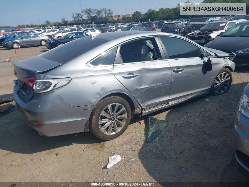 5NPE34ASXGH400684 2016 Hyundai Sonata