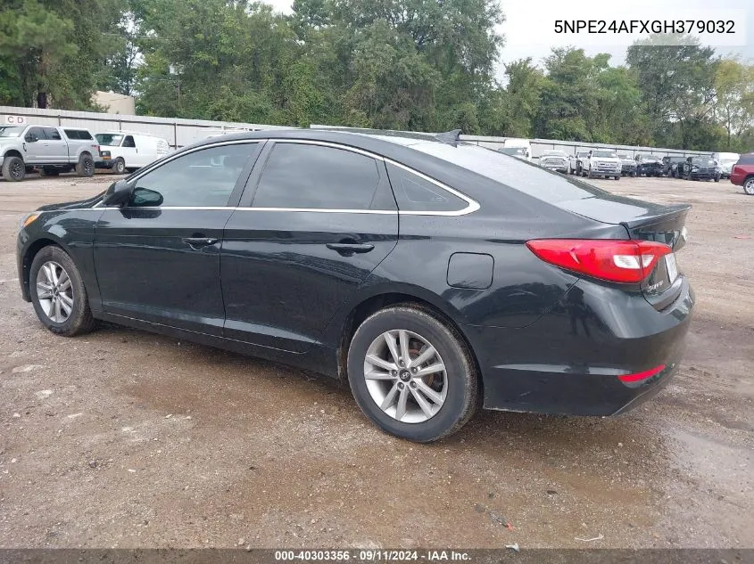 2016 Hyundai Sonata Se VIN: 5NPE24AFXGH379032 Lot: 40303356