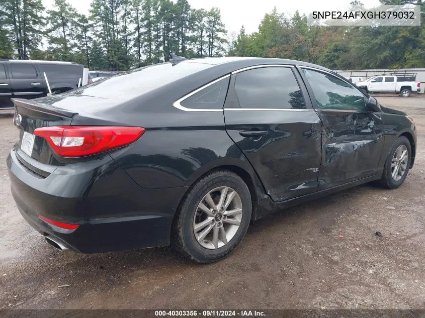 2016 Hyundai Sonata Se VIN: 5NPE24AFXGH379032 Lot: 40303356