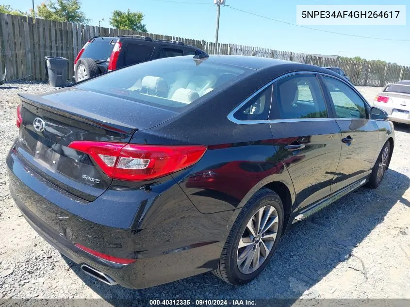 2016 Hyundai Sonata Sport VIN: 5NPE34AF4GH264617 Lot: 40312335