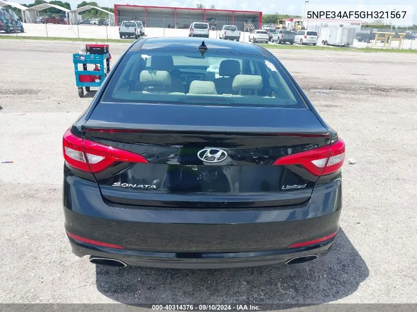 5NPE34AF5GH321567 2016 Hyundai Sonata Sport/Limited