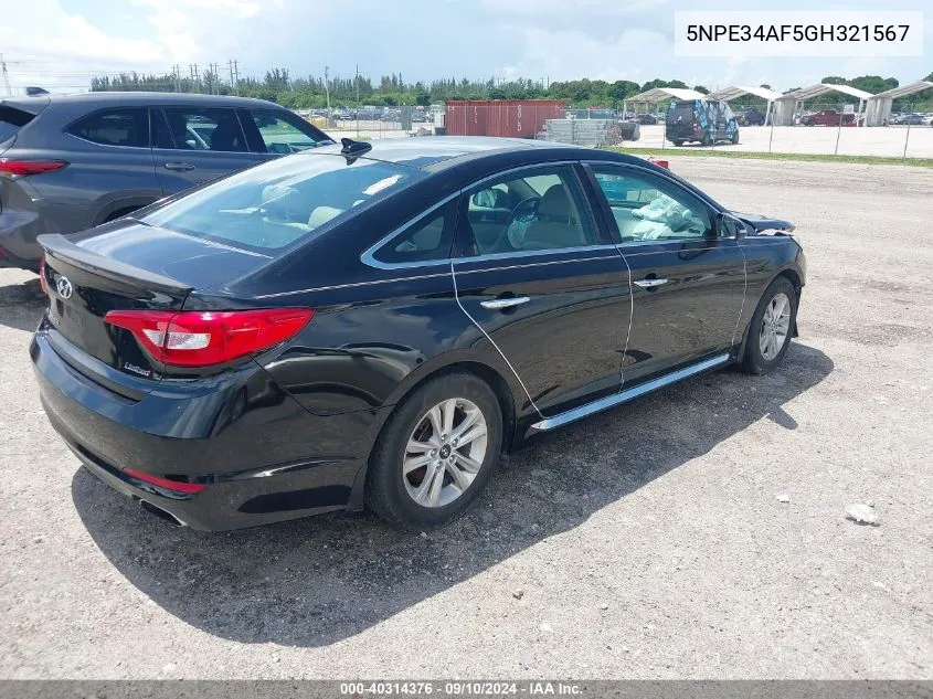 5NPE34AF5GH321567 2016 Hyundai Sonata Sport/Limited