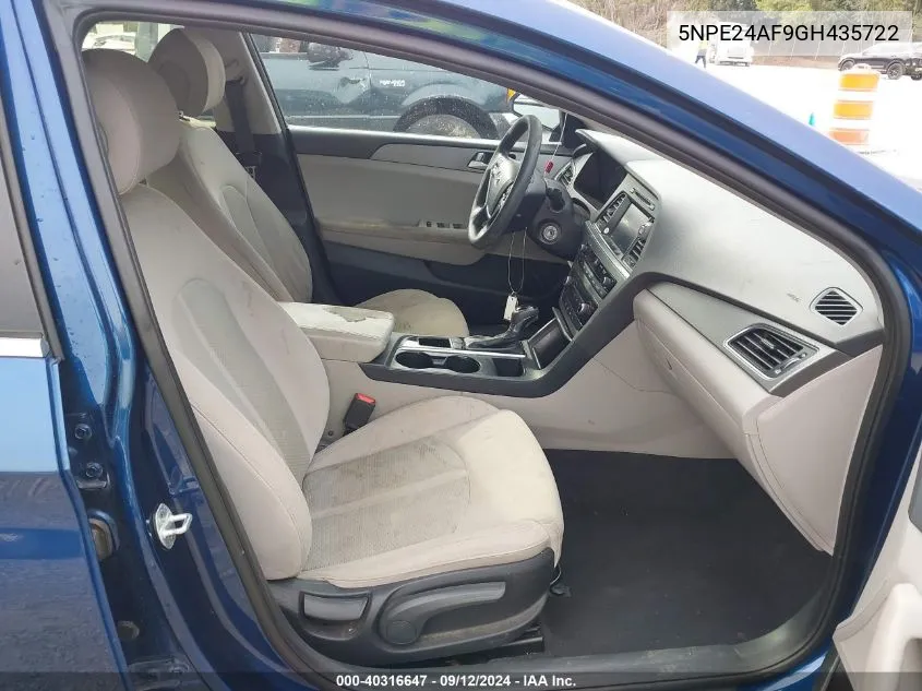 5NPE24AF9GH435722 2016 Hyundai Sonata Se